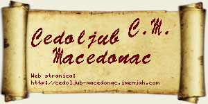 Čedoljub Macedonac vizit kartica